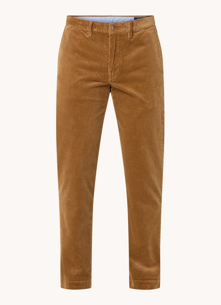 Pantaloni chino slim fit din catifea reiată Ralph Lauren cu buzunare laterale