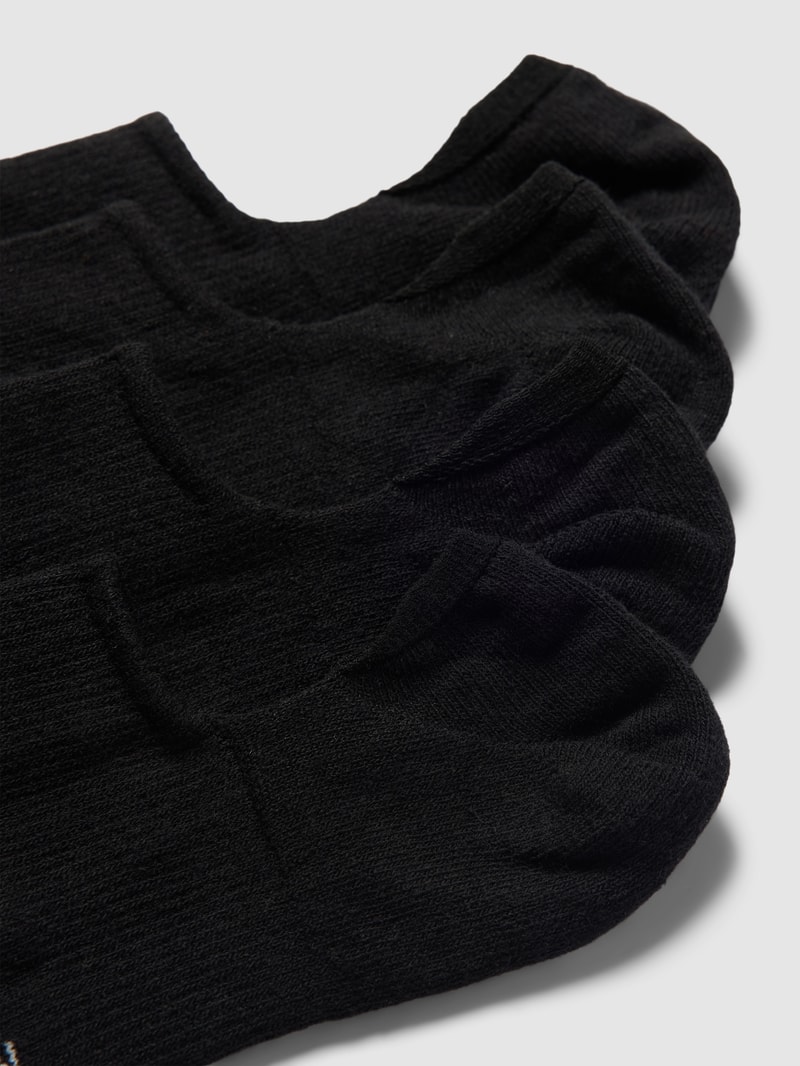 Füßlinge mit Stretch-Anteil im 4er-Pack in schwarz