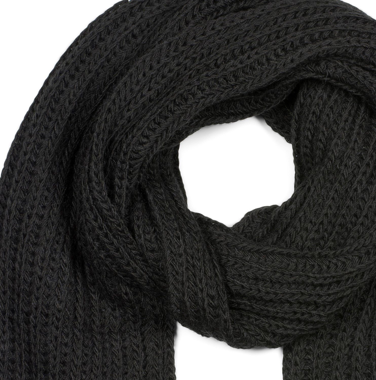 styleBREAKER Strickschal, (1-St), Langer Strick Schal mit Rippen und Perl Strickmuster