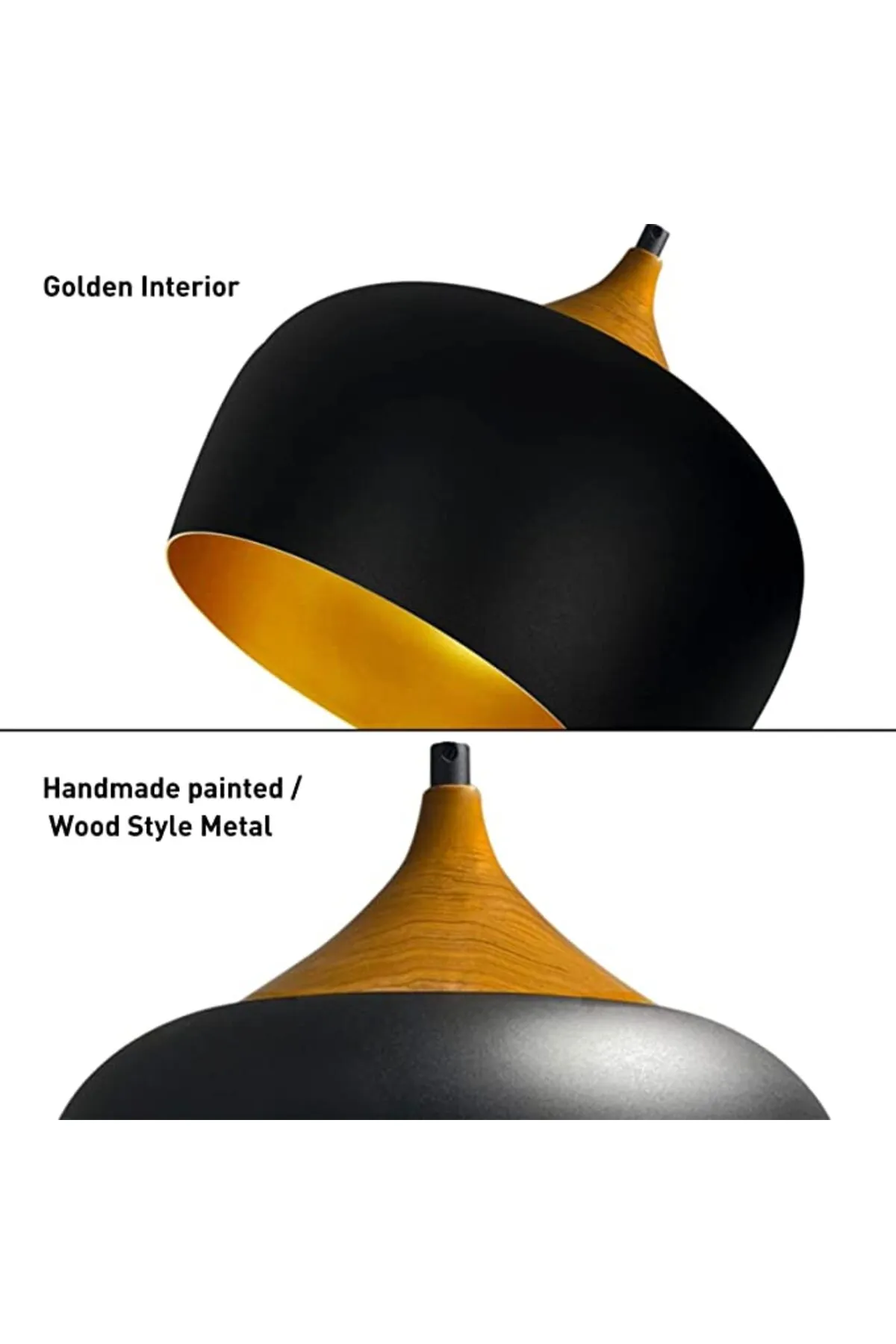 Bamyum  Metalllampe Holzfarbe
