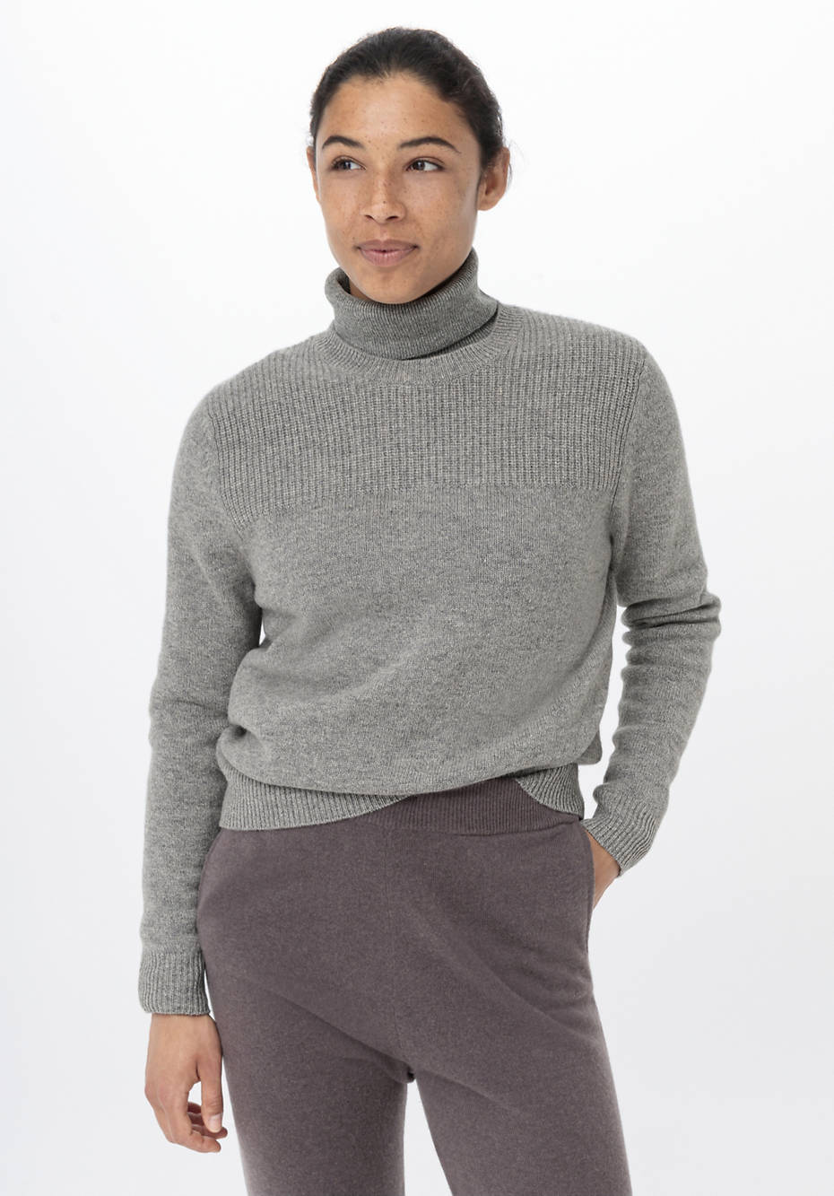 Pullover aus Bio-Merinowolle mit Kaschmir