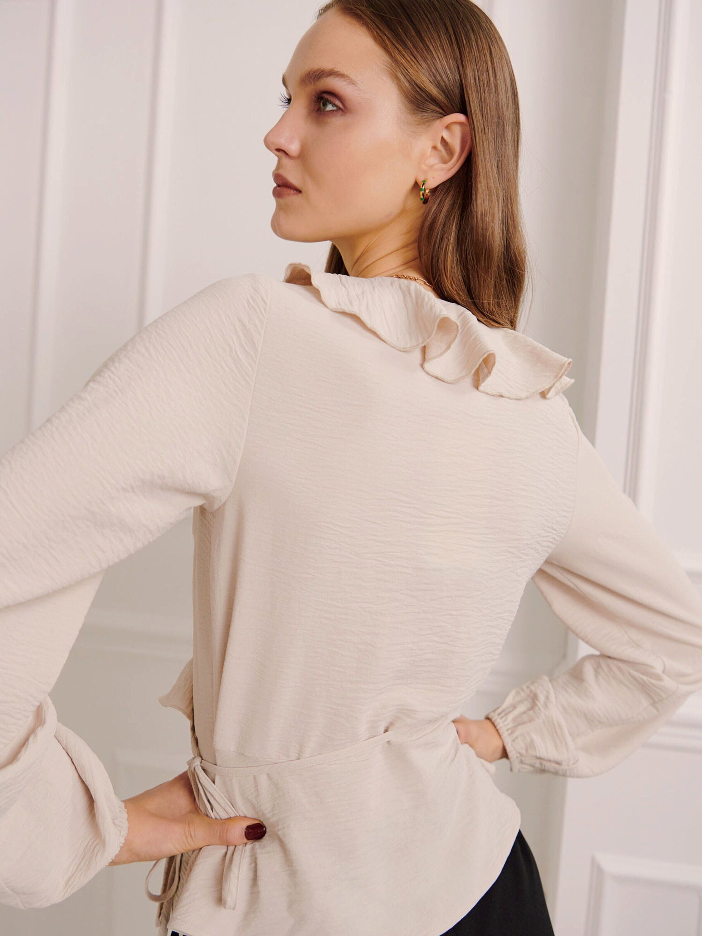Guido Maria Kretschmer Women Funktionsbluse (1-tlg) Rüschen, Wickel-Design