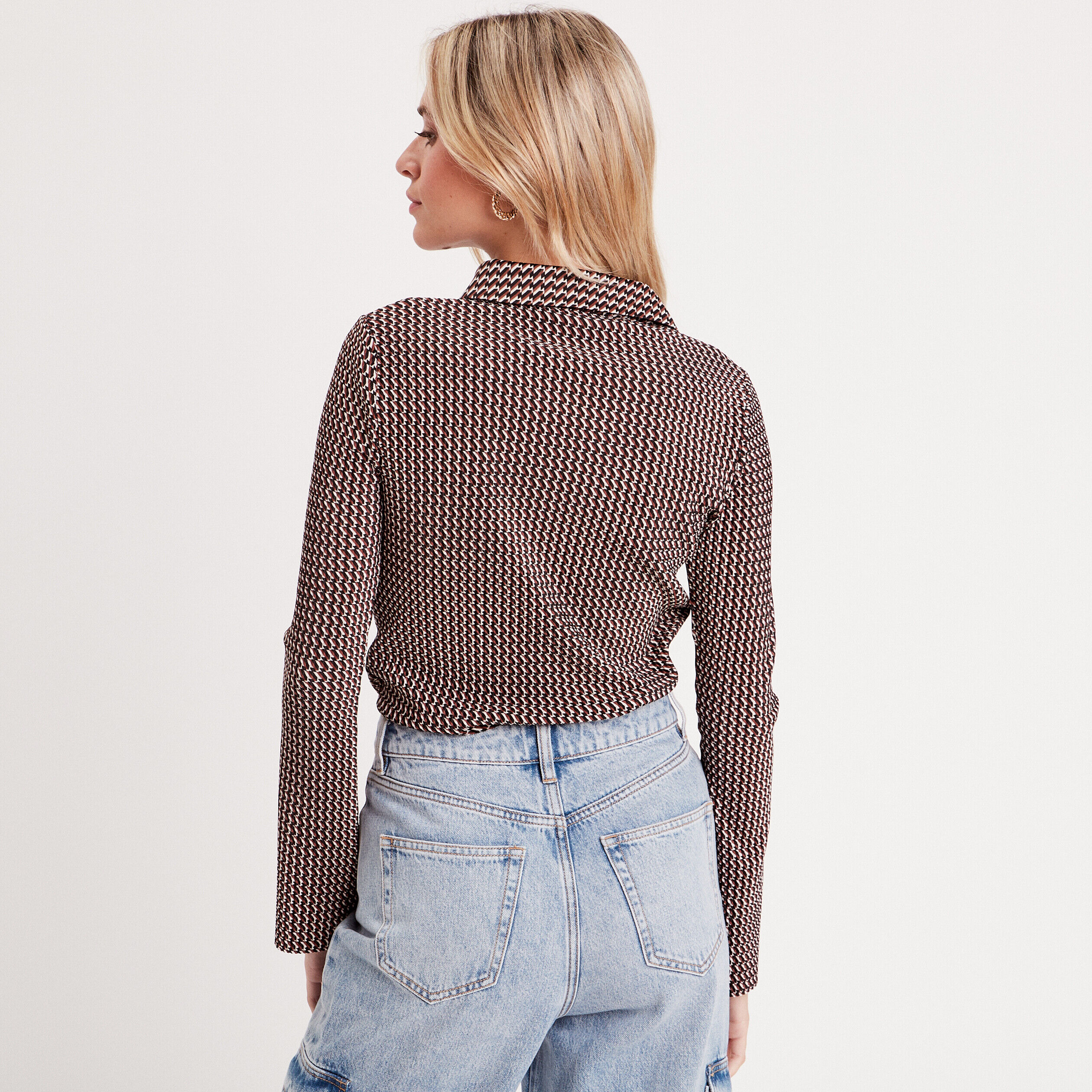 T-shirt manches longues blanc femme | Cache Cache