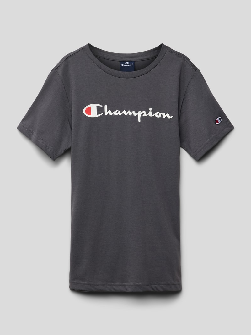 T-Shirt mit Logo-Print in graphit