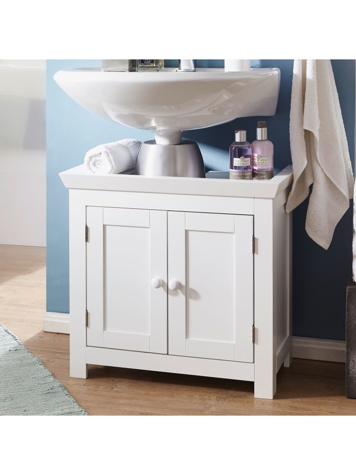 KADIMA DESIGN Waschbeckenunterschrank | Weiß, 57cm, 2 Türen günstig kaufen onesize
