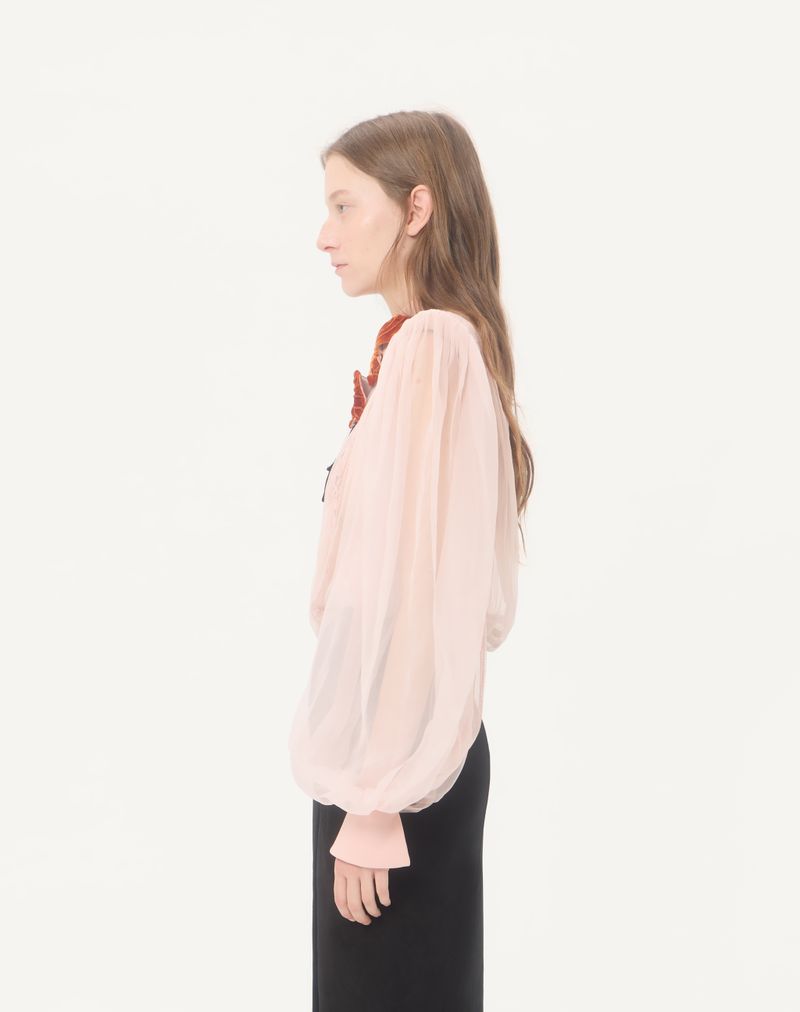 Broderet organza top