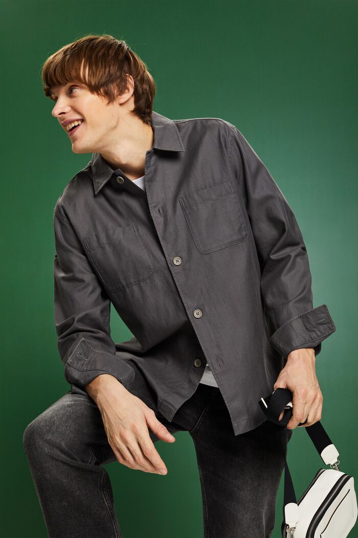 Button-Down-Hemd aus Twill