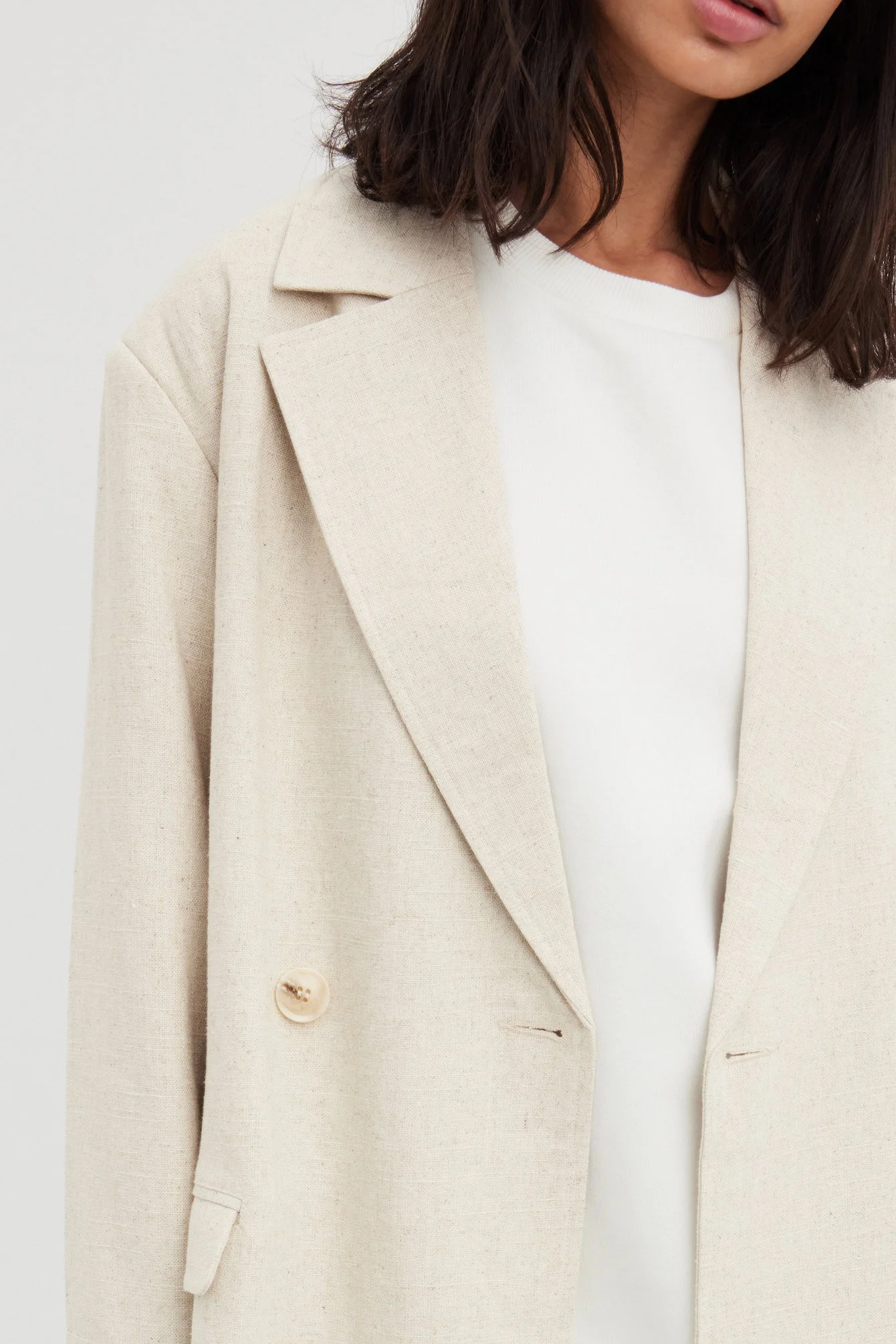 Trenchcoat aus Leinenmischung
