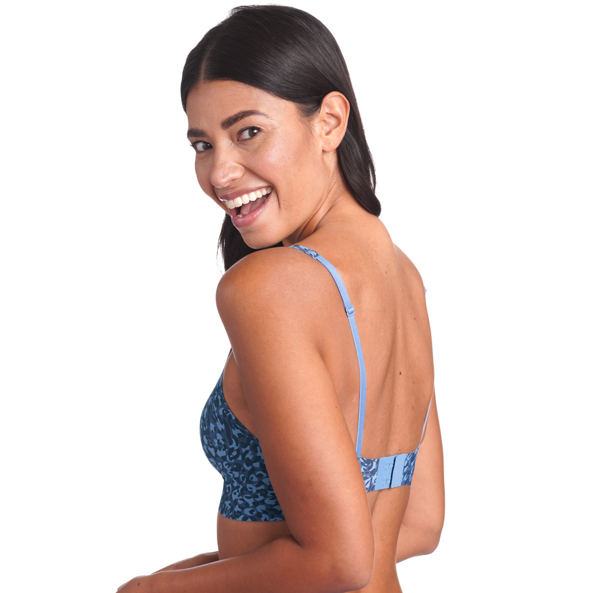 Damen Seamless-Bustier mit Animal-Print