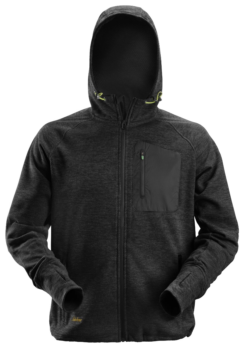 Snickers Workwear 8041 FlexiWork, Fleecejack met Capuchon