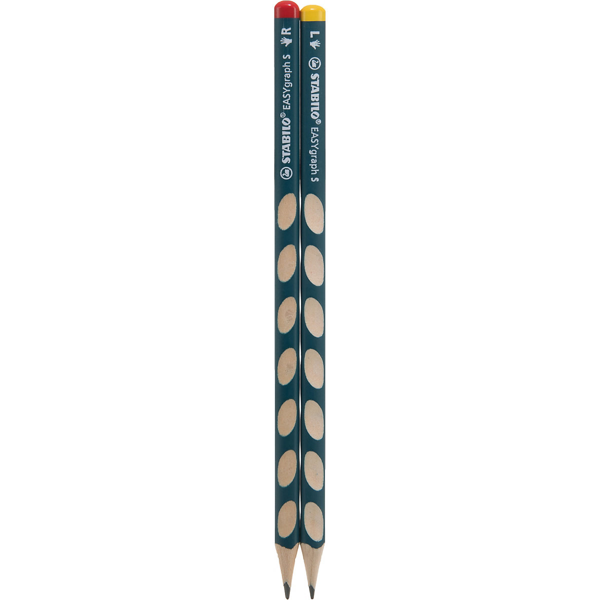 Dreikant-Bleistift EASYgraph S Class Pack Mix XXL Pastell, verschiedene Härtegrade, Links- und Rechtshändervarianten, 48 Stück