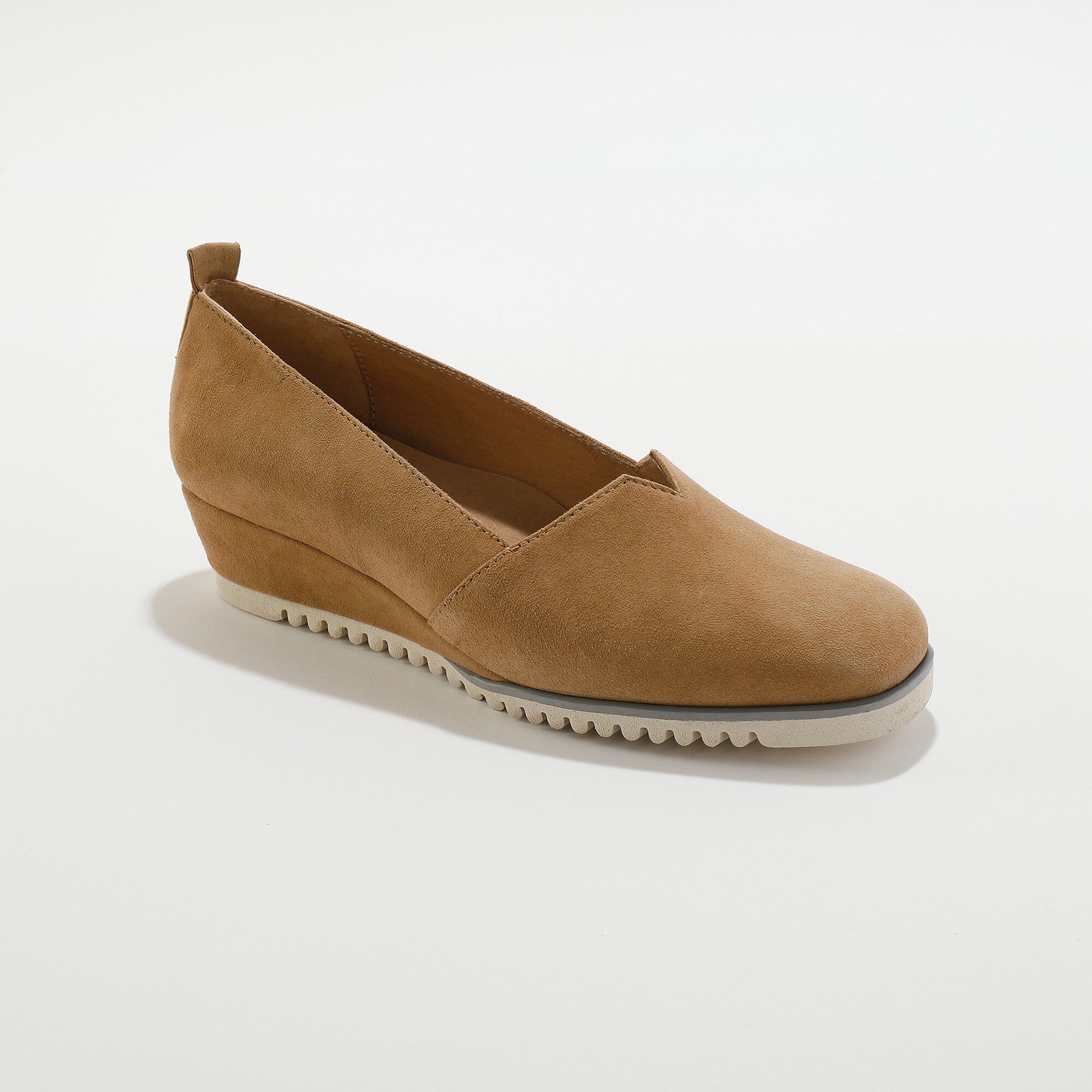 Ballerines compensées en cuir