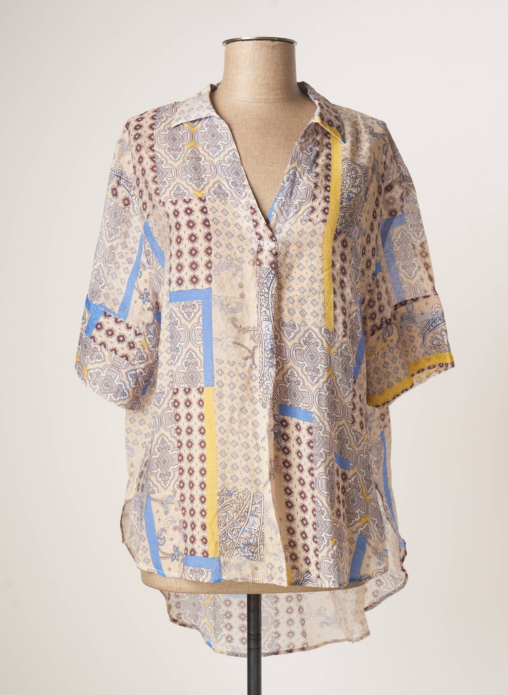 Lara Tuniquemanchecourte Femme couleur beige