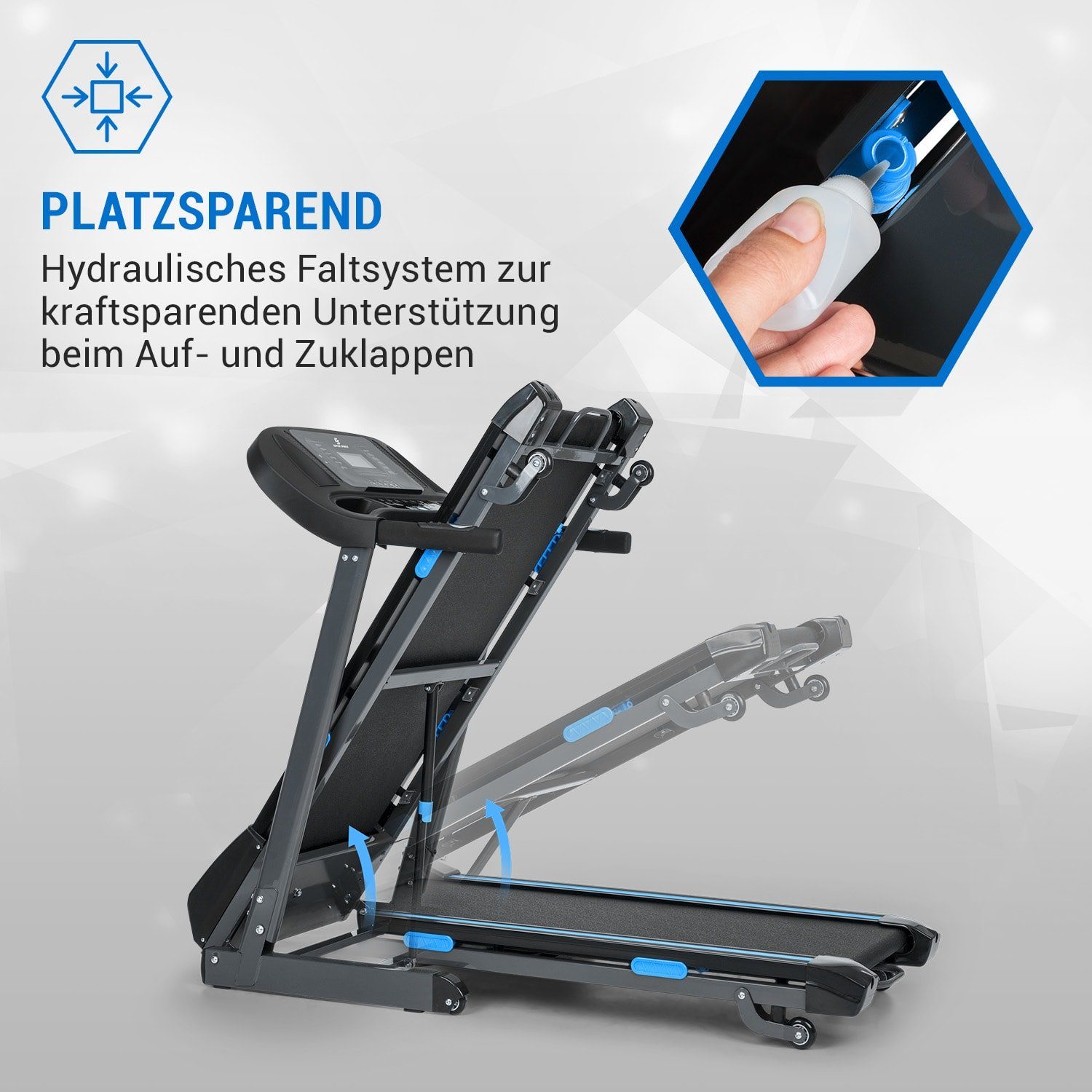 Capital Sports Laufband Pacemaker F120 Laufband 2,0PS selbstschmierend 4P-AntiShock Suspension