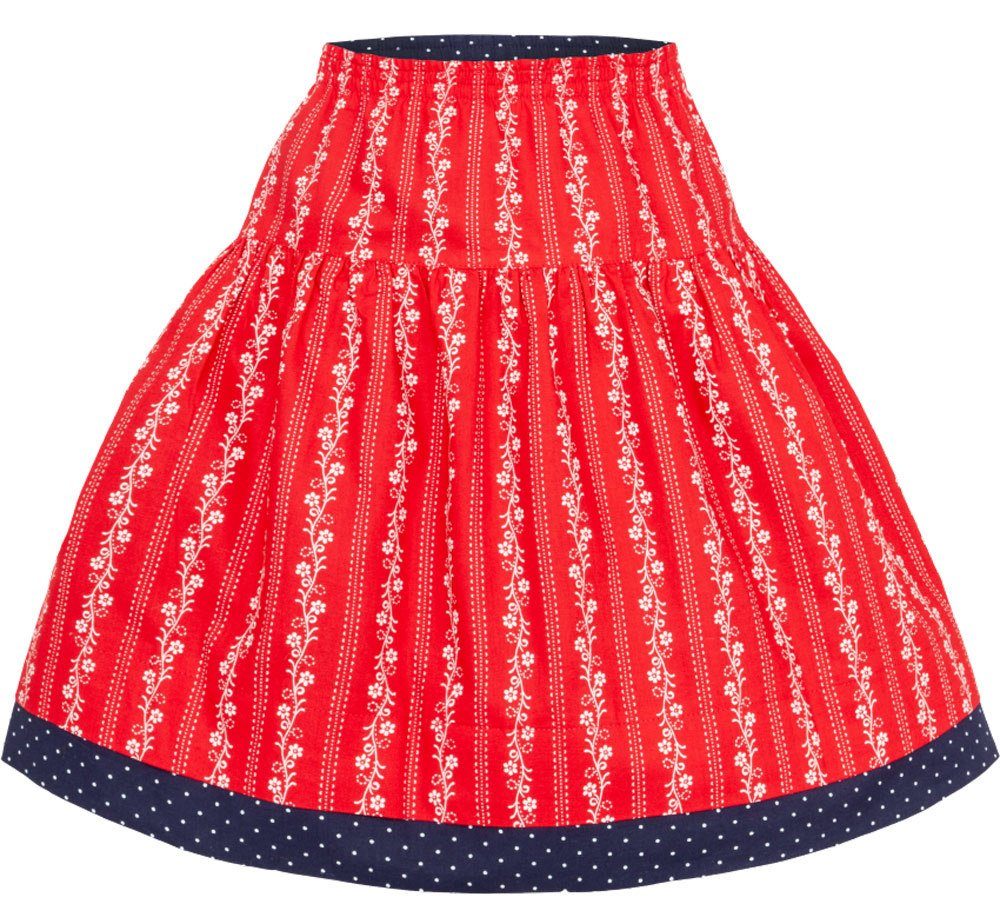 Isar-Trachten Trachtenrock Mädchen Wenderock 'Lisa' 60805, Blau Rot