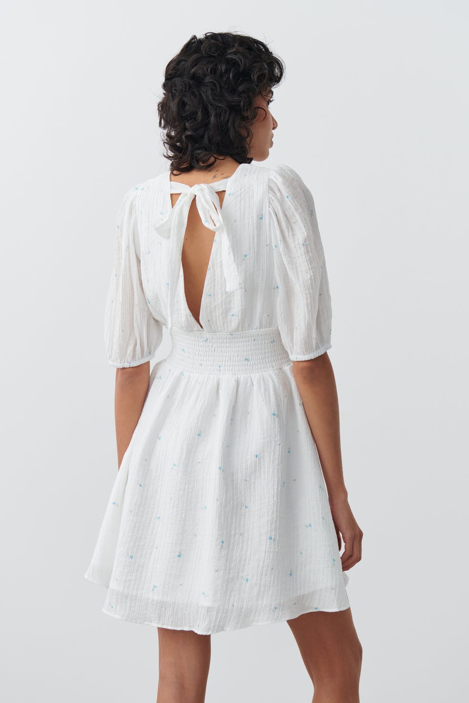 Puff sleeve mini dress
