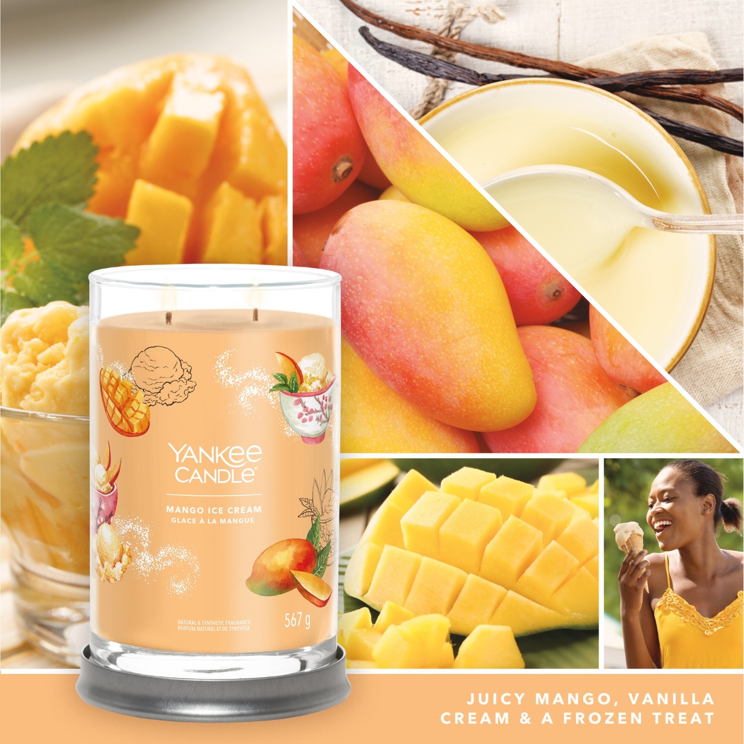 YANKEE CANDLE Veľký pohár na mangovú zmrzlinu