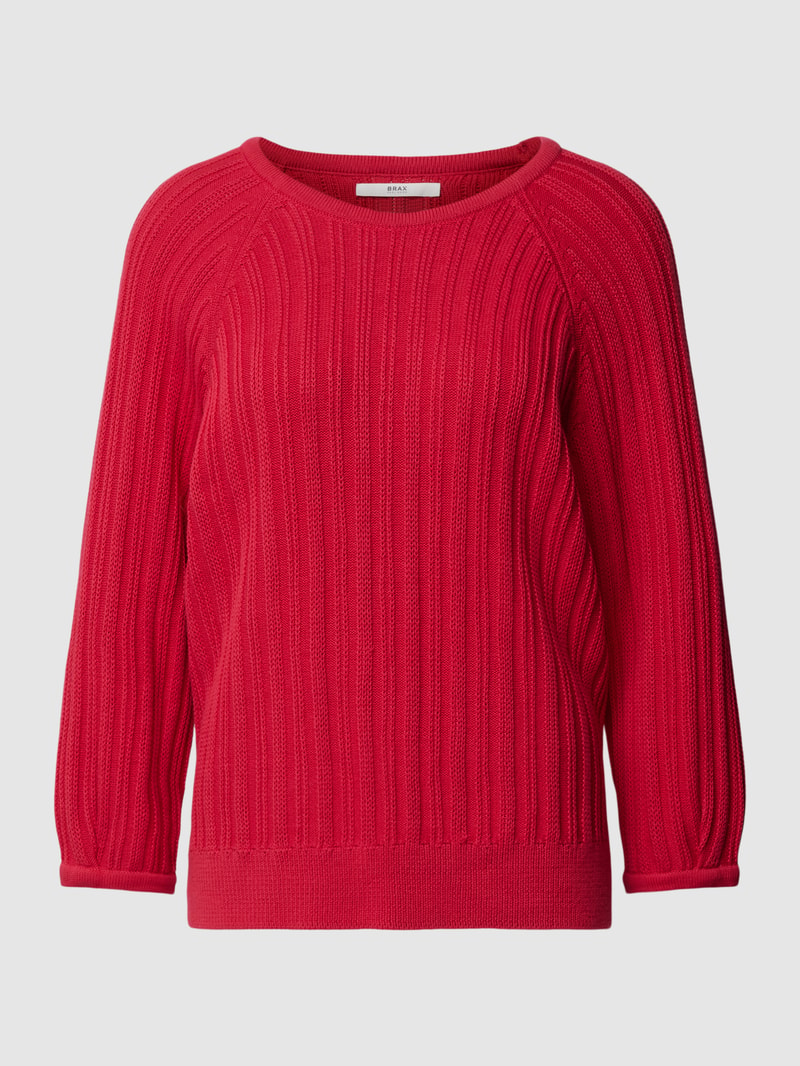 Strickpullover mit Rundhalsausschnitt Modell 'LESLEY' in pink