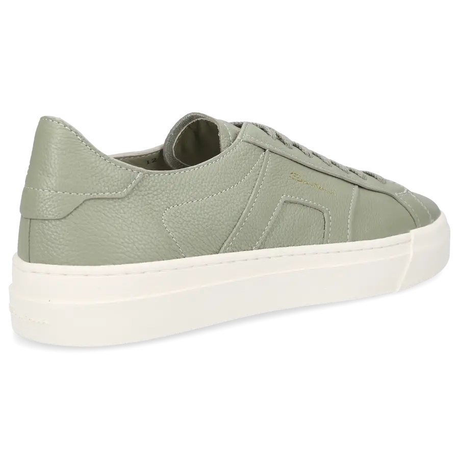 Santoni - Sneaker low DOUBLE BUCKLE Kalbsleder - grün
