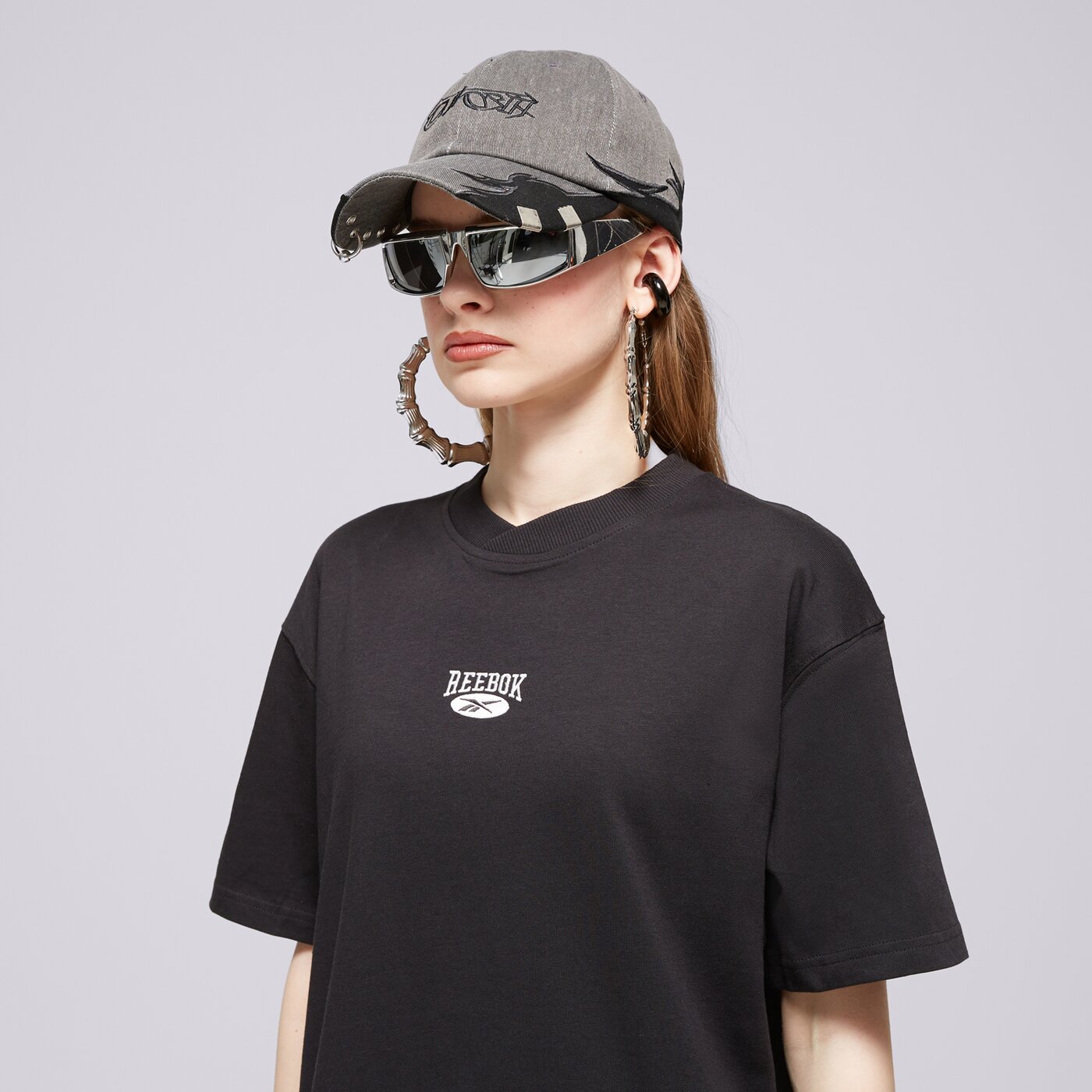 REEBOK T-SHIRT CL AE ARCHIVE SM LOGO TEE Schwarz