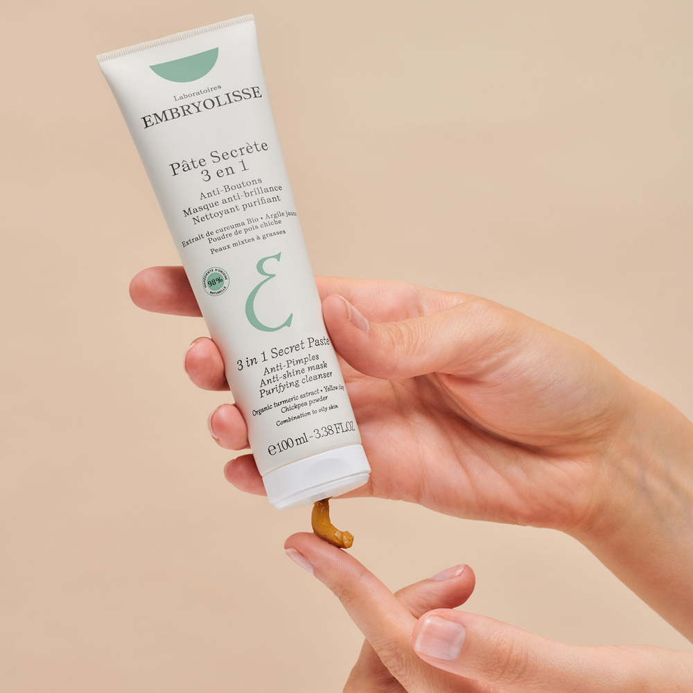 embryolisse Pâte Secrète Soin 3 en 1 anti-bouton, masque anti-brillance, nettoyant purifiant