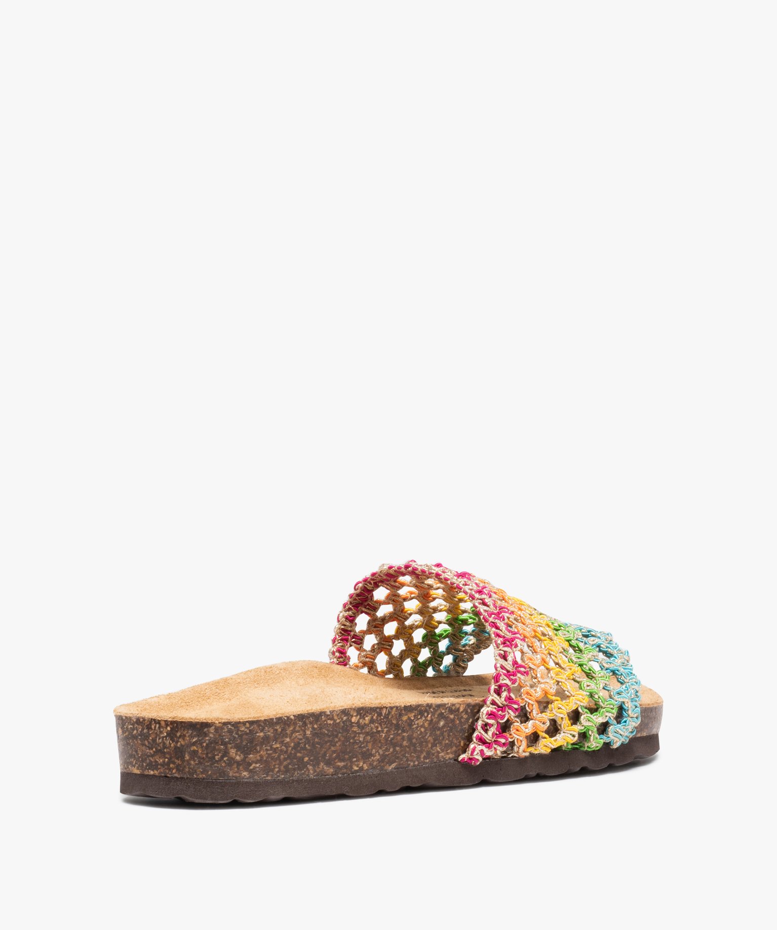 Mules femme à bride multicolore et ajourée multicolore | GEMO