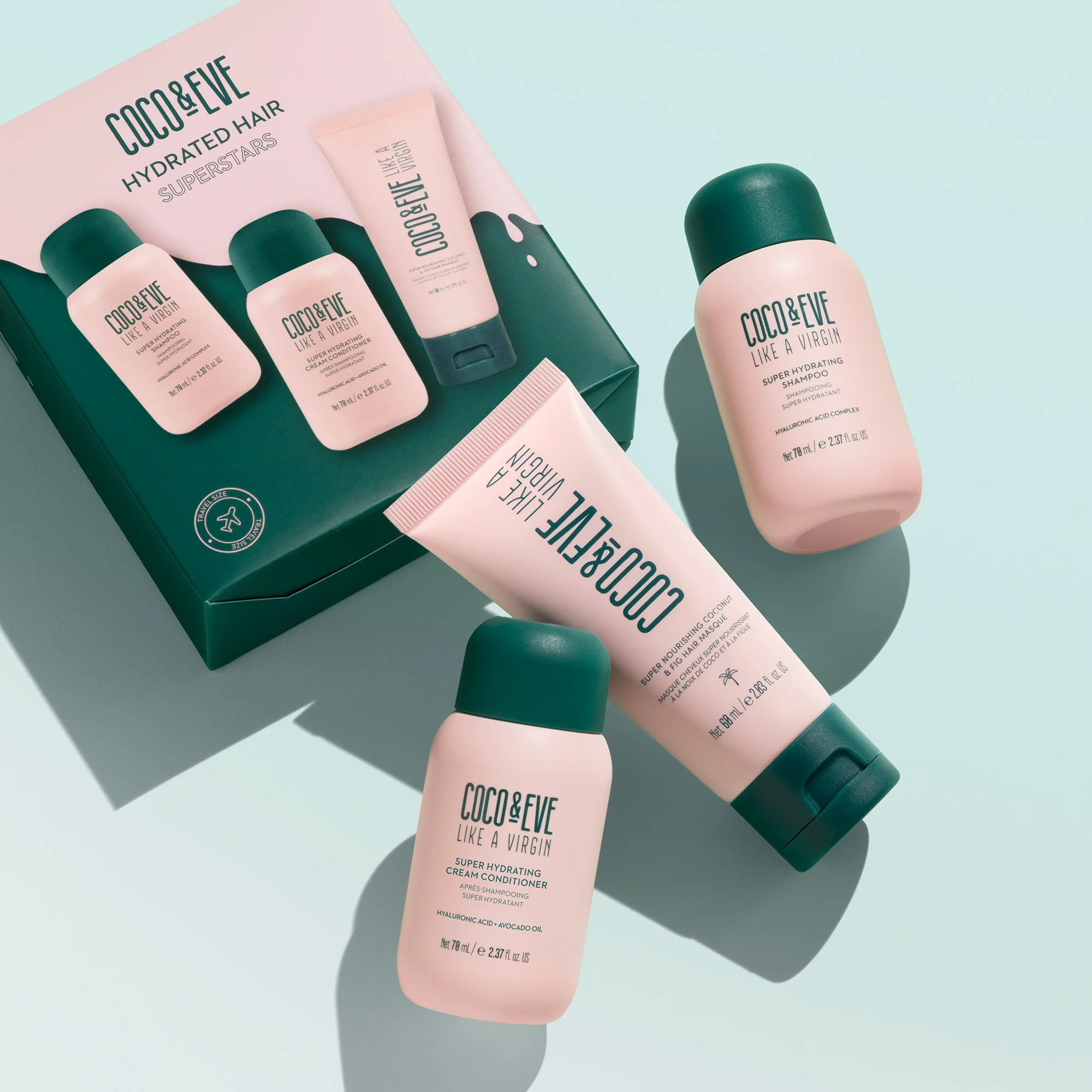 Kuin neitsyt Hydrated Hair Superstars -setti - Hiuslaatikot