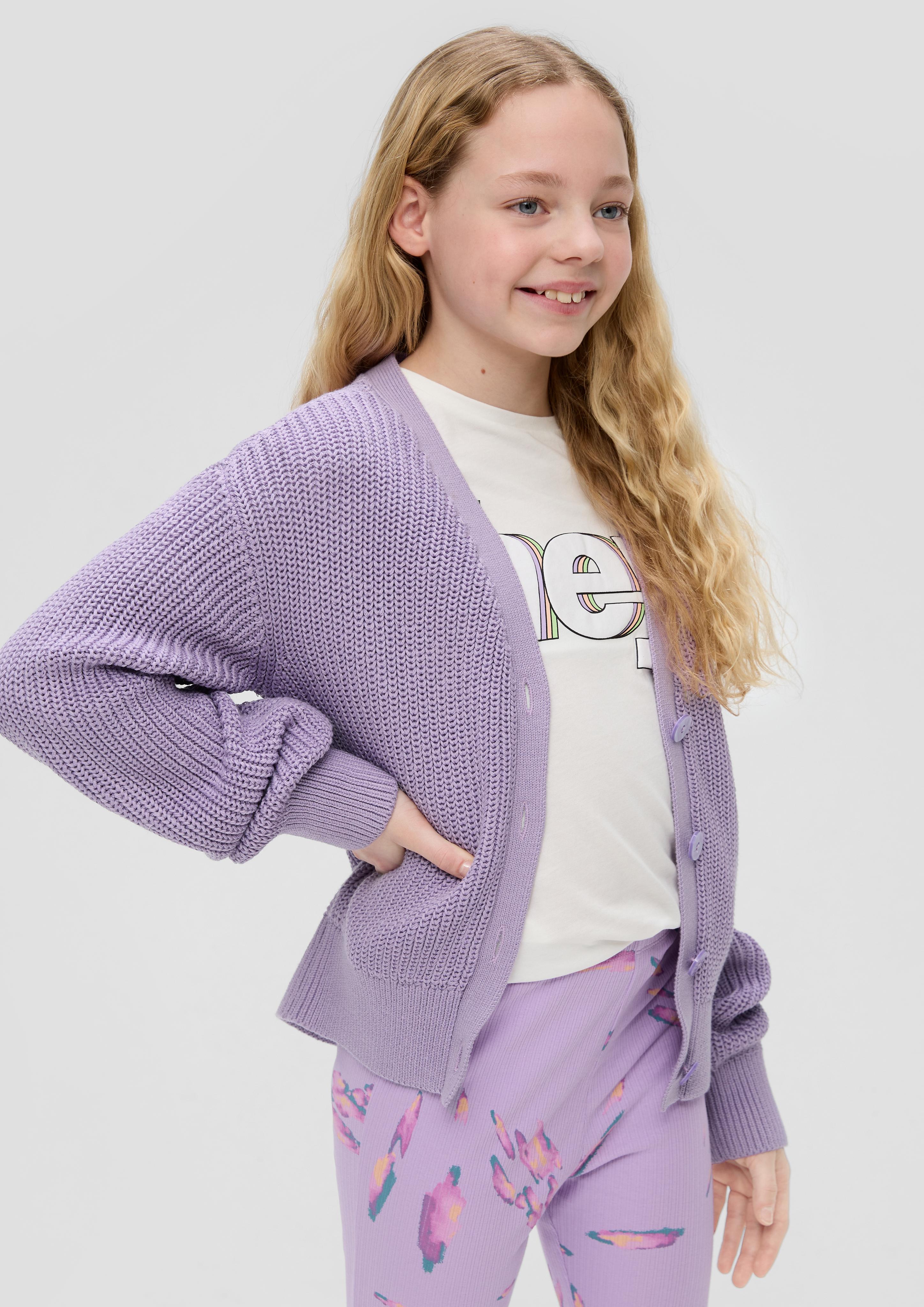 Strickjacke mit V-Ausschnitt  2142444-4704