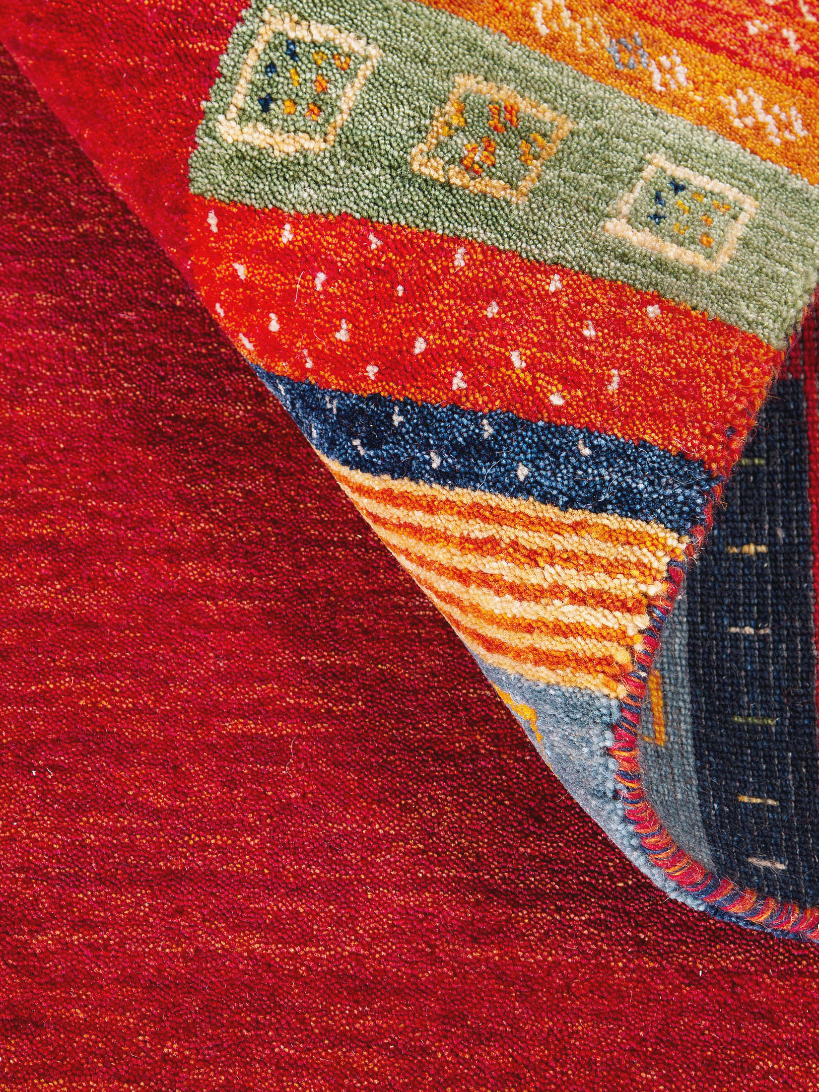 Damua Gabbeh-Teppich, Karmin