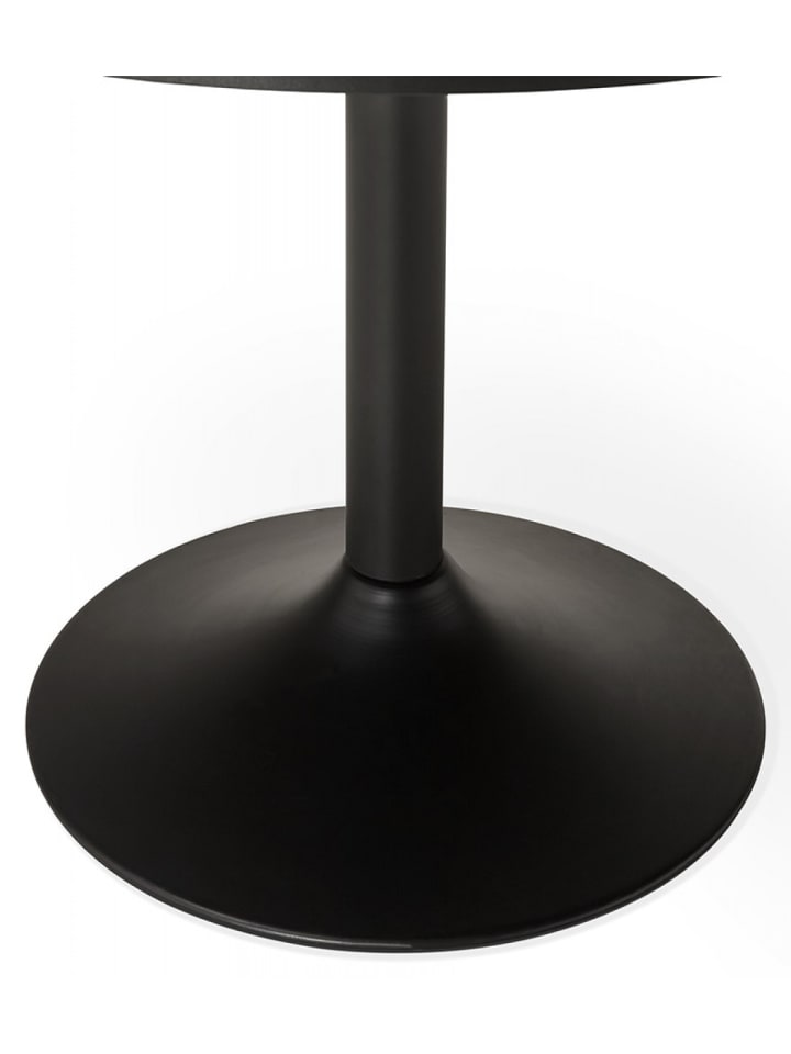 KADIMA DESIGN Runder Esstisch Holz Metall Schwarz | Minimalistisches Design günstig kaufen