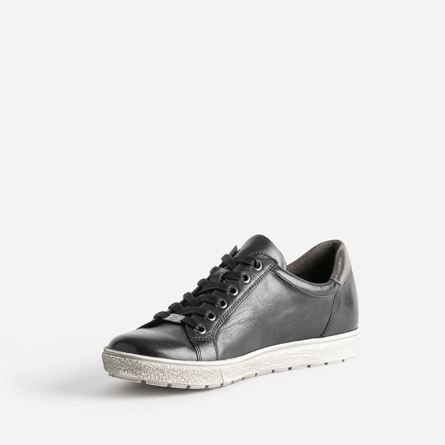 Tennis CAPRICE noire en cuir