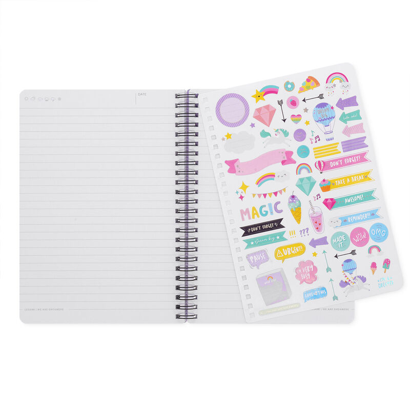 Caderno pautado - Grande - Encadernação em espiral - Formato A5