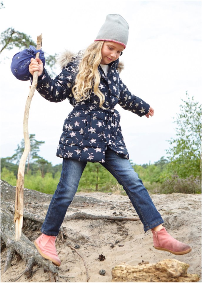 Mädchen Winterjacke mit Sternendruck