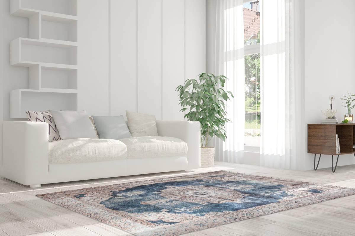 Arte Espina Teppich Vintage 8400, Creme / Blau 160cm x 230cm