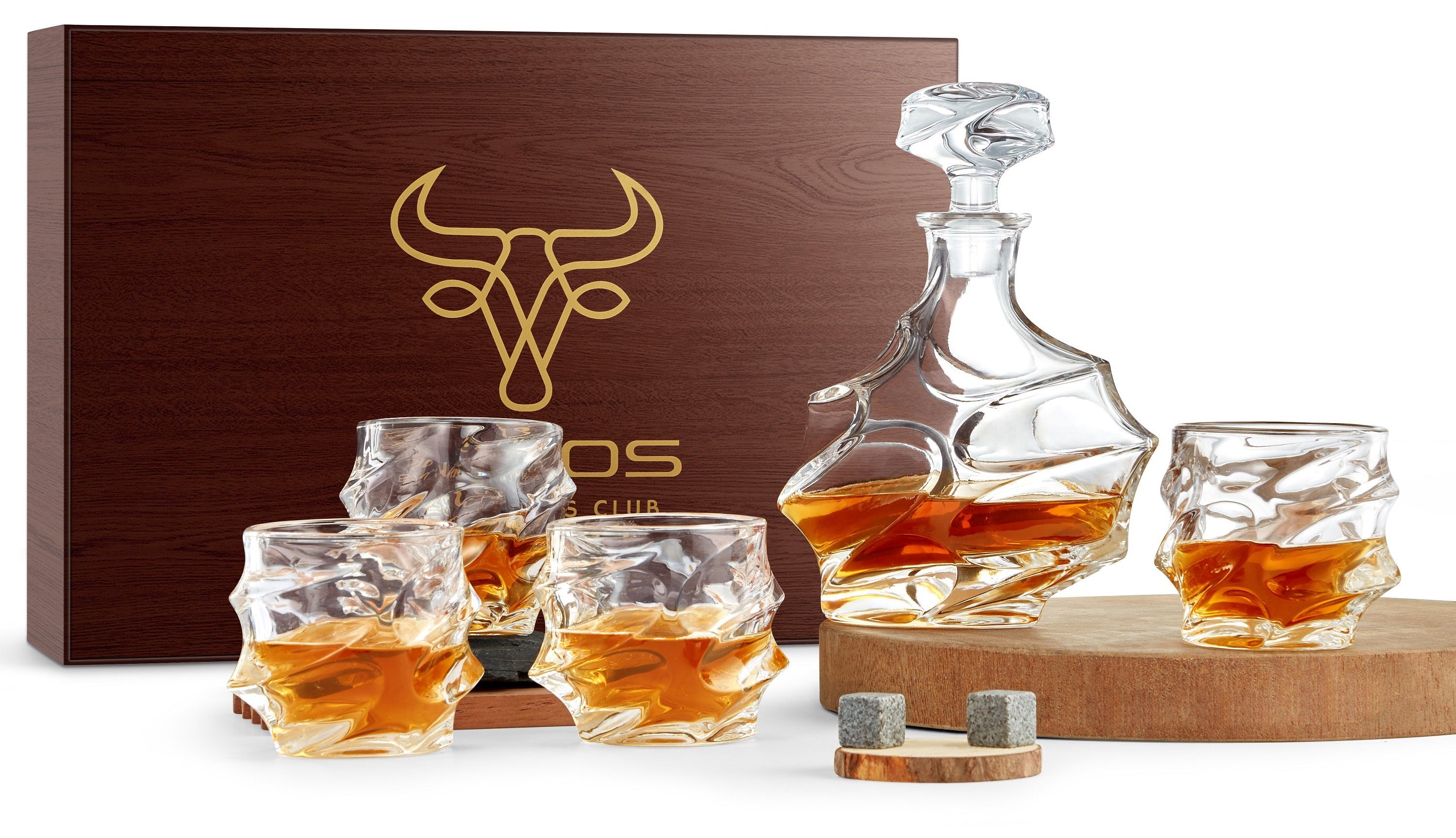 echos Gläser-Set Eco-5010, Glas, Whiskey Geschenkset 6-teilig, Edle Geschenk- und Aufbewahrungsbox, Kalk-Natron-Glas, 100% Bleifrei