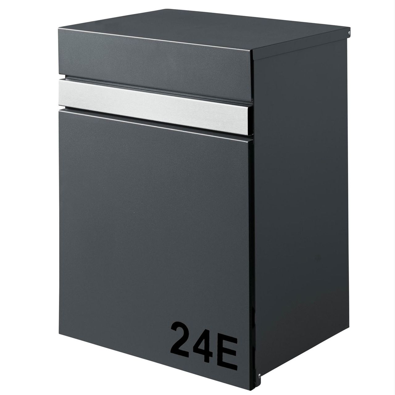 Weles AMARE DESIGN Paketbox Briefkasten Luxury mit Hausnummer - 58 x 44 x 35 cm - Anthrazit (7016)
