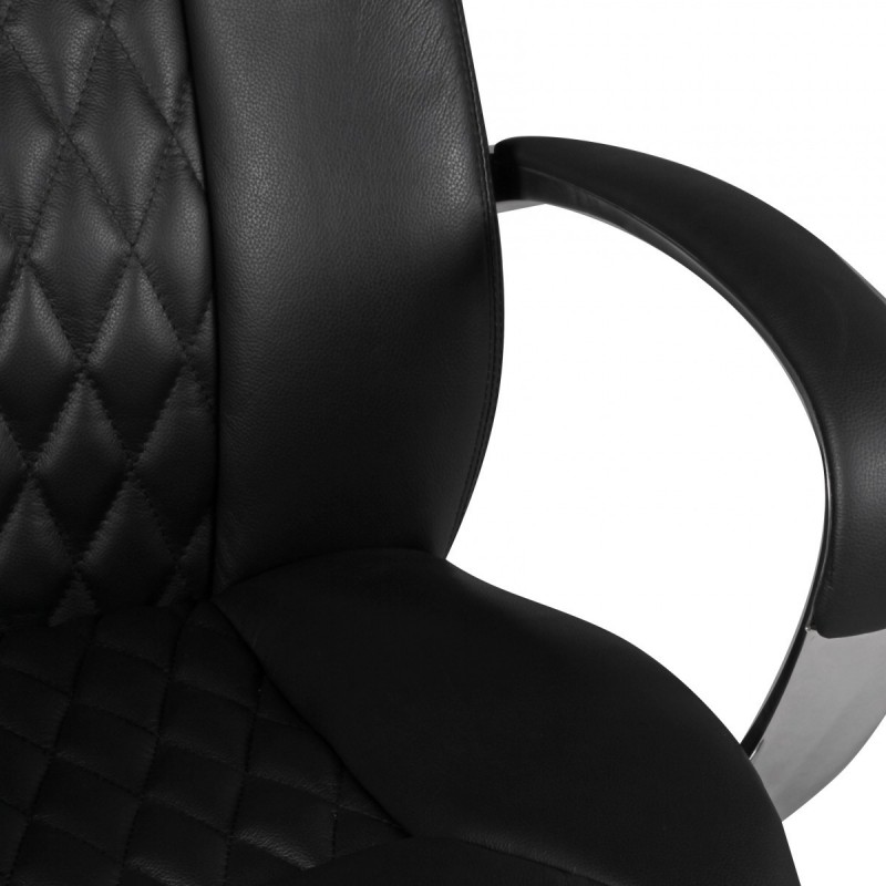 Amstyle Bürostuhl Austin Echtleder Schwarz Schreibtischstuhl Chefsessel Drehstuhl mit Synchronmechanik