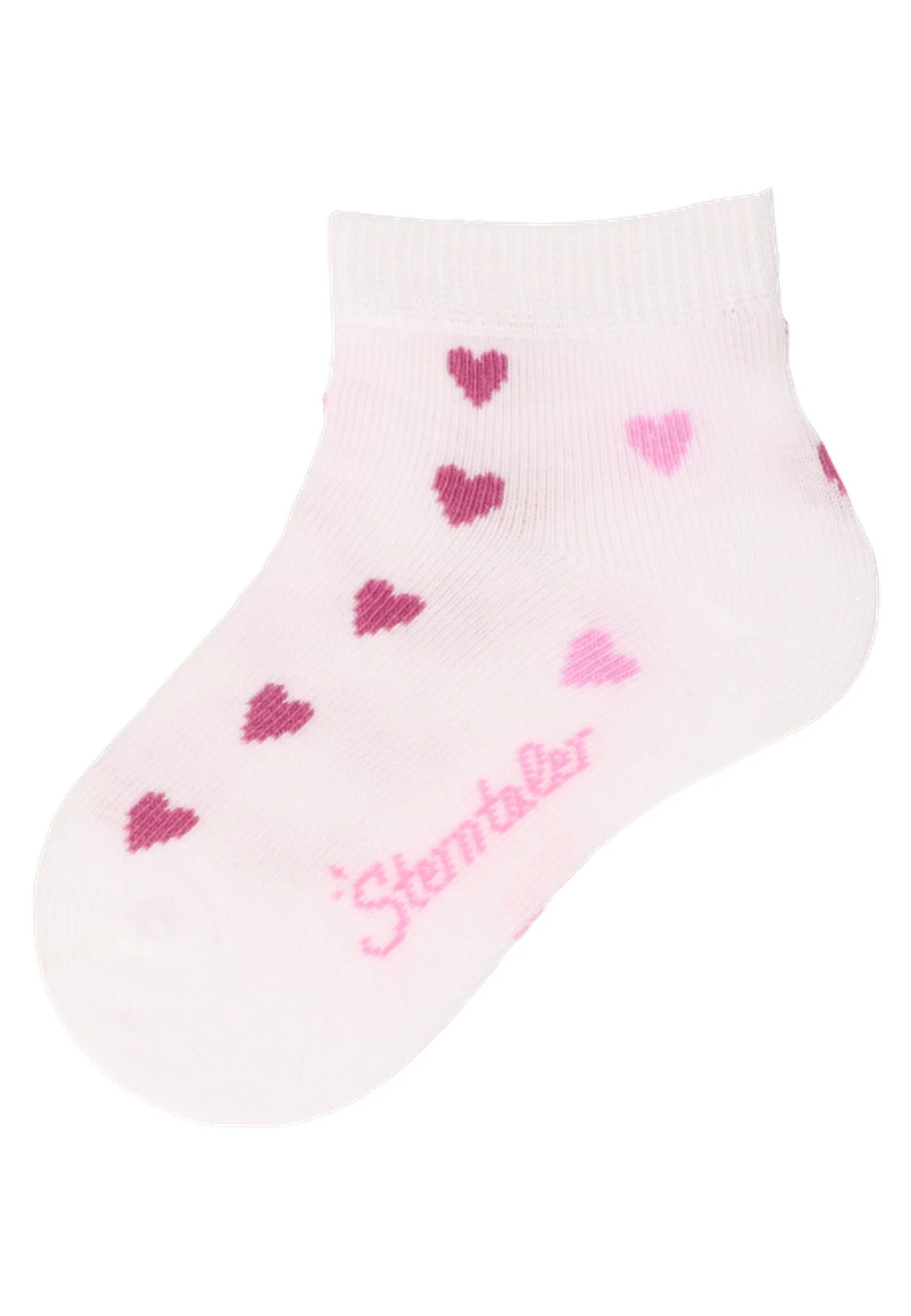 Socken im 3er Pack mit Motiv Herz in versch. Farben