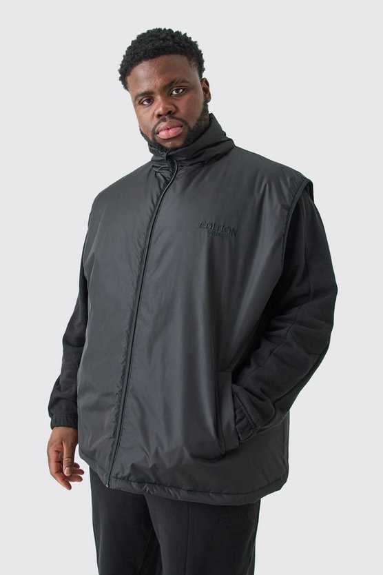 Plus Edition Oversize Weste mit Trichterkragen