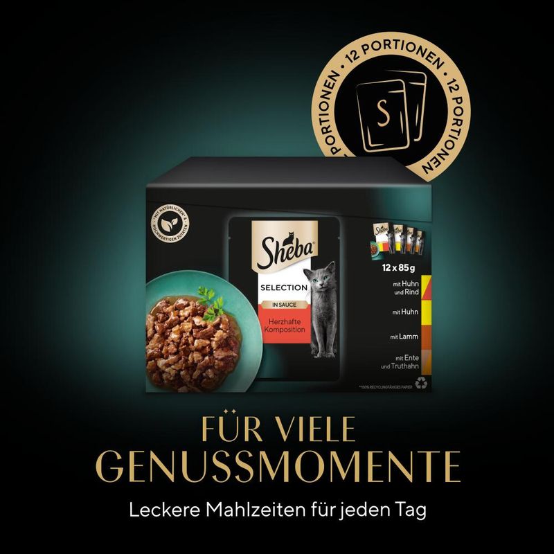 Sparpaket Sheba Varietäten Frischebeutel 48 x 85 g