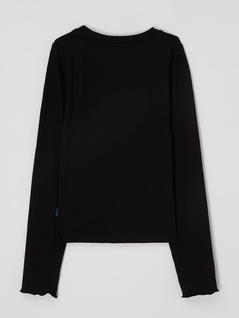 Longsleeve mit Viskose-Anteil in schwarz