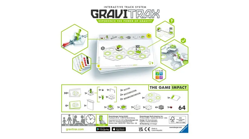 Ravensburger Beschäftigung - GraviTrax The Game Impact - Logikspiel für Kugelbahn Fans