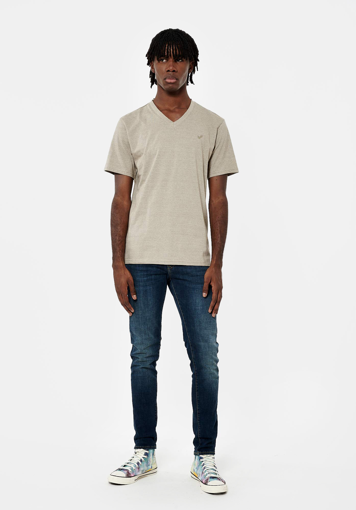 SAVE   T-shirt chiné Homme en 100% coton