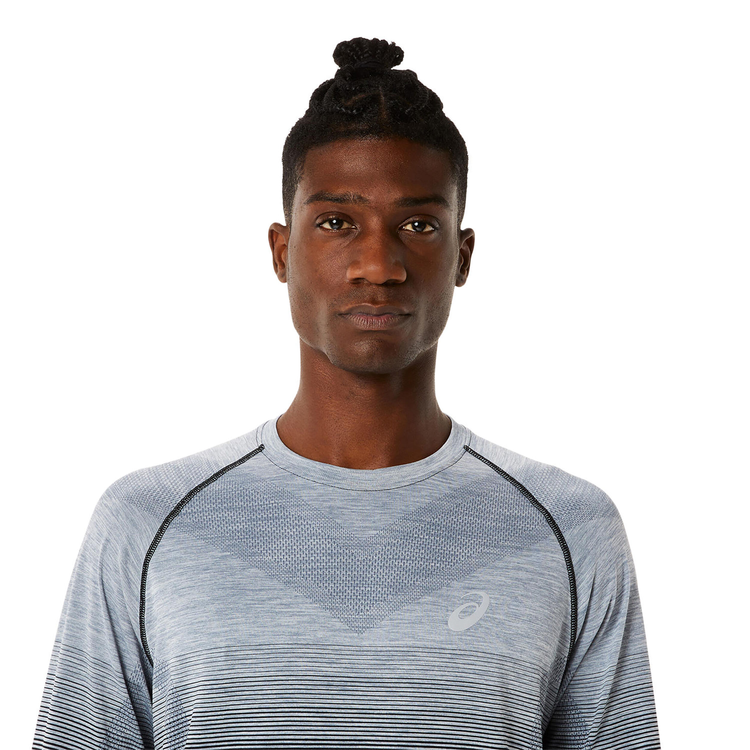 Seamless Lauftop Herren - Schwarz, Grau