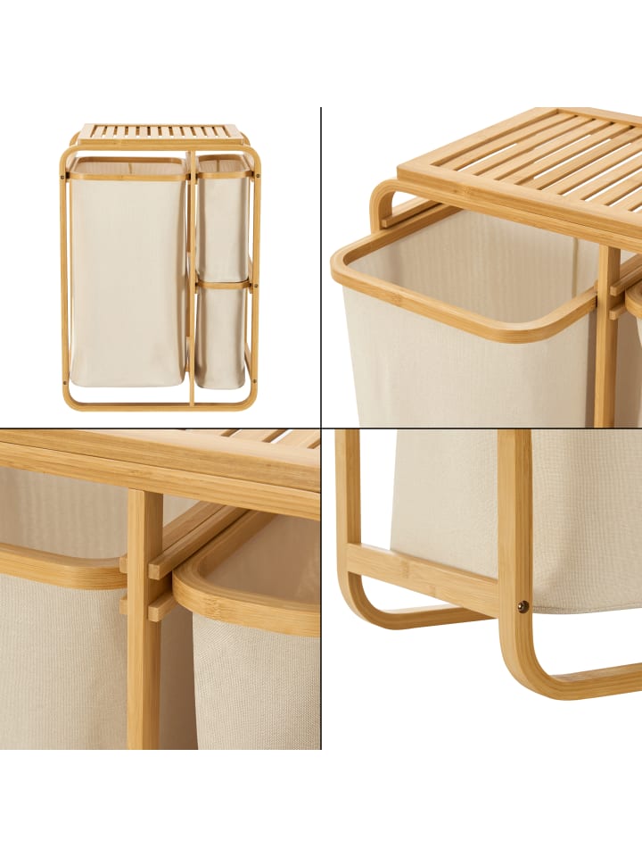 en.casa Wäschesammler Evenes in Beige (H)70.5cm (B)49.5cm (T)33cm günstig kaufen onesize