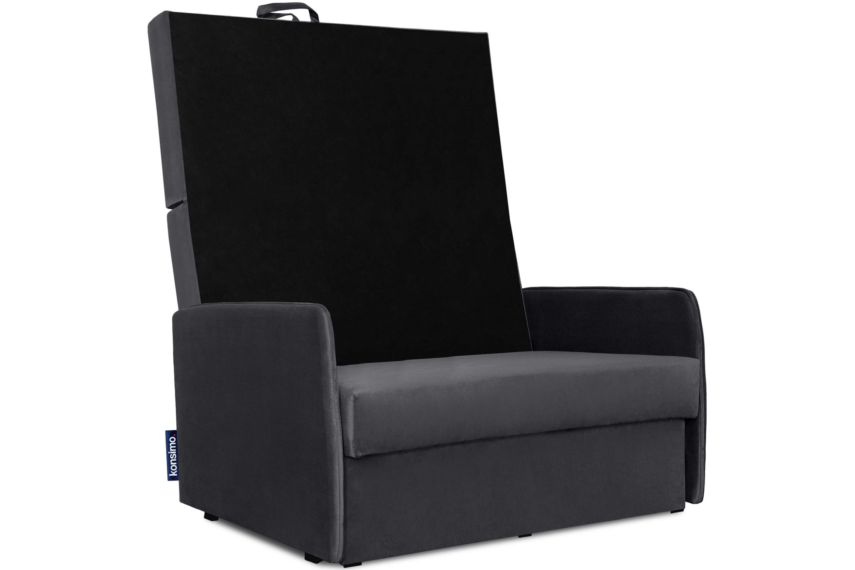 Konsimo Schlafsofa PEDATU kleine Schlafcouch 2, mit Schlaffunktion, mit Bettkasten, langlebiges und schmutzabweisendes