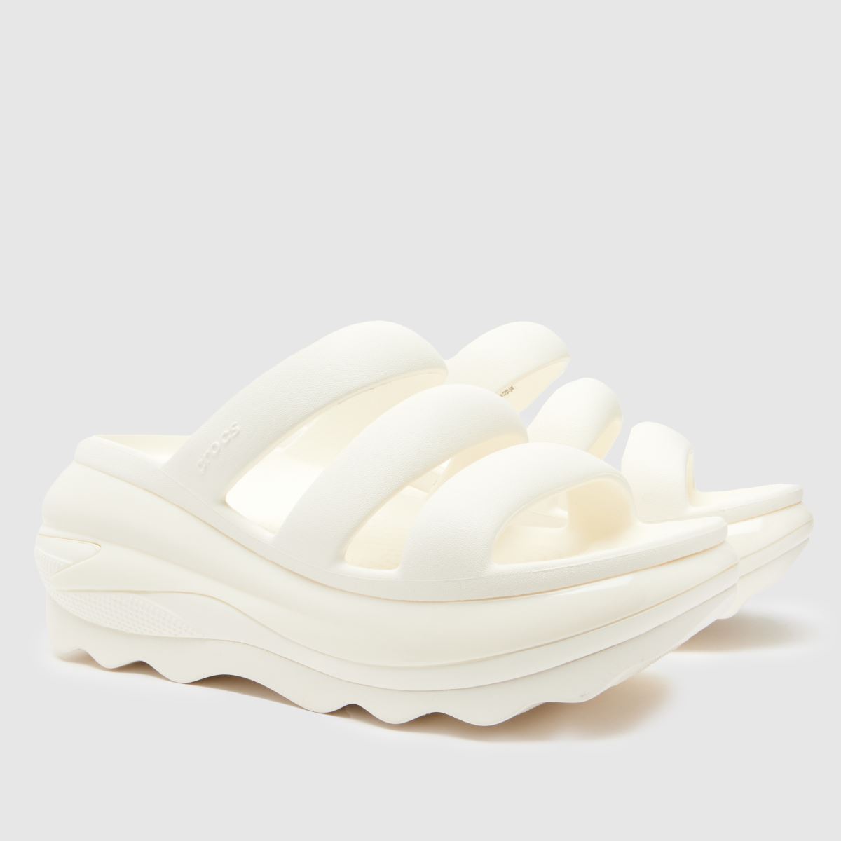 Crocs Mega Crush hárompántos szandál fehér színben