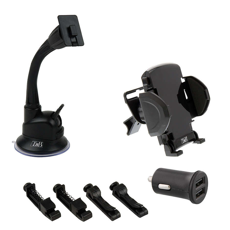 Smartphone-Halter 2in1 + USB-Charger von t-nb, 1 Stück - ATU