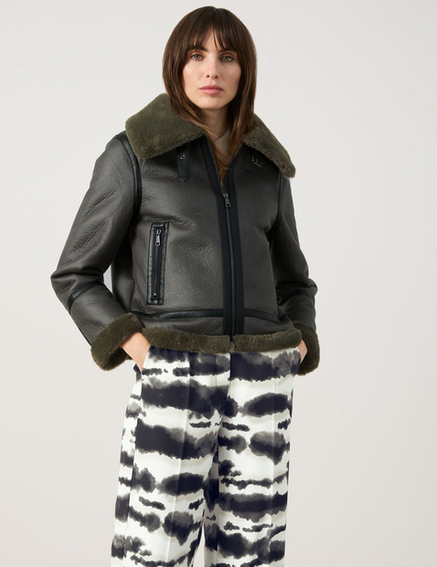 Lammfelljacke aus Webpelz