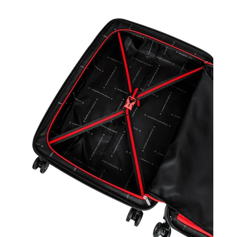 Swiss Bags Tourist Trolley M (65 cm) Erweiterbar - Black